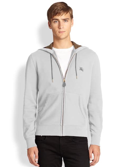 grey hoody burberry olive collar saks off fifth|Burberry sweatshirt.